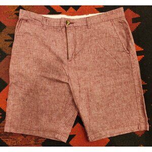Old Navy Men's Ultimate Slim Built-In Flex Shorts Size 34 Red Herringbone